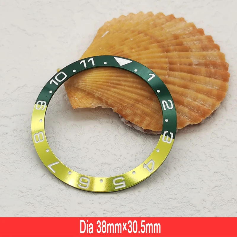 Inserto per lunetta in alluminio Mod 38mmx30,6mm adatto per Submariner, GMT, Seamaster 300 Sostituisci inserto per orologi per custodie per orologi da uomo da 40mm