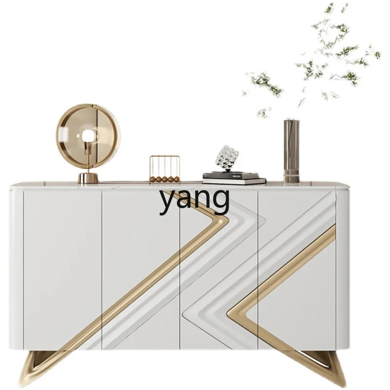 Yjq entrance rock slab dining side cabinet, living room side cabinet, decorative storage, entrance hall partition