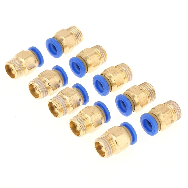 PC direct connector air pipe, quick connector quick plug air compressor air pump accessory 4-point thread