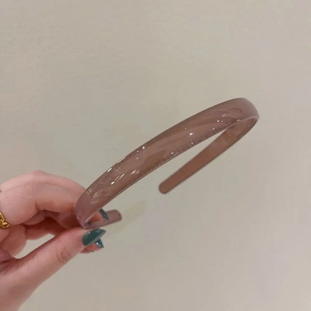 Toothed Jelly Hair Hoop Non-slip Water Light Acrylic Headband Solid Color High Cranial Crest Minimalist Korean Hairband