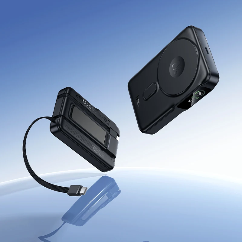 HOCO 10000 мАч PD20W Магнитный аккумулятор с беспроводной зарядкой для iPhone 17 16 Pro Max Дополнительный аккумулятор с кабелем USB C Настольный держатель HOCO 10000 мАч PD20W Магнитный аккумулятор с беспроводной зарядкой для iPhone 17 16 Pro Max Дополнительный аккумулятор с кабелем USB C Настольный держатель