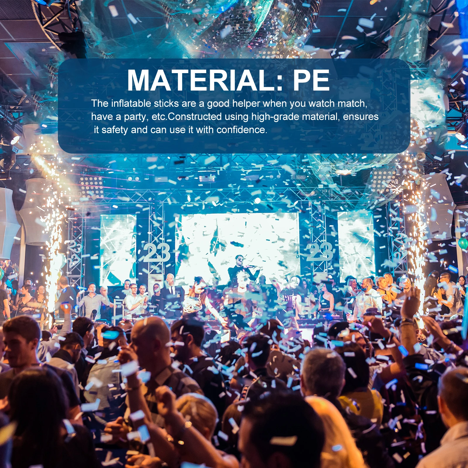 

30Pcs Pe Inflatable Cheering Sticks Loud Noise Makers Party Concert Festival Celebration Noise Makers Boom Stick