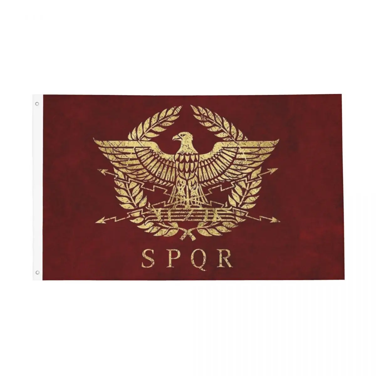 الإمبراطورية الرومانية شعار الذهب العلم في الهواء الطلق راية 2 الحلقات SPQR الديكور مزدوجة الوجهين 2x3 3x5 4x6 قدم أعلام #1