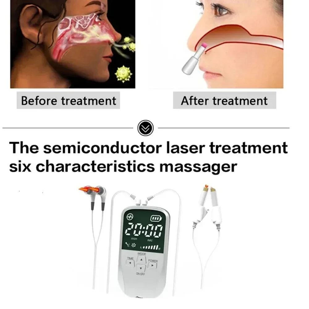 Nose Massager Low Frequency Pulse Laser Nose Care Machine for Relieving Rhinitis Sinusitis Hay fever