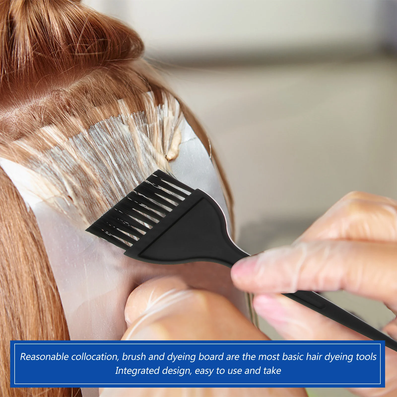 

3 Pcs Coloring Kit Highlight Dye Comb Board Professional Salon Home Use Long Hair Dye Brush Hair Stability Easy Neat