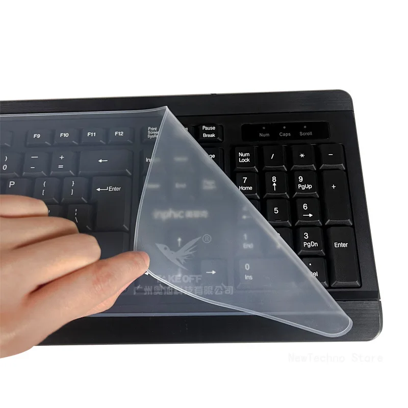 44.5x13.8cm Silicone Keyboard Protector Cover Skin for Computer Desktop Keyboards for 19'' 21.5'' 22.1'' 23'' 24'' 27'' 29''