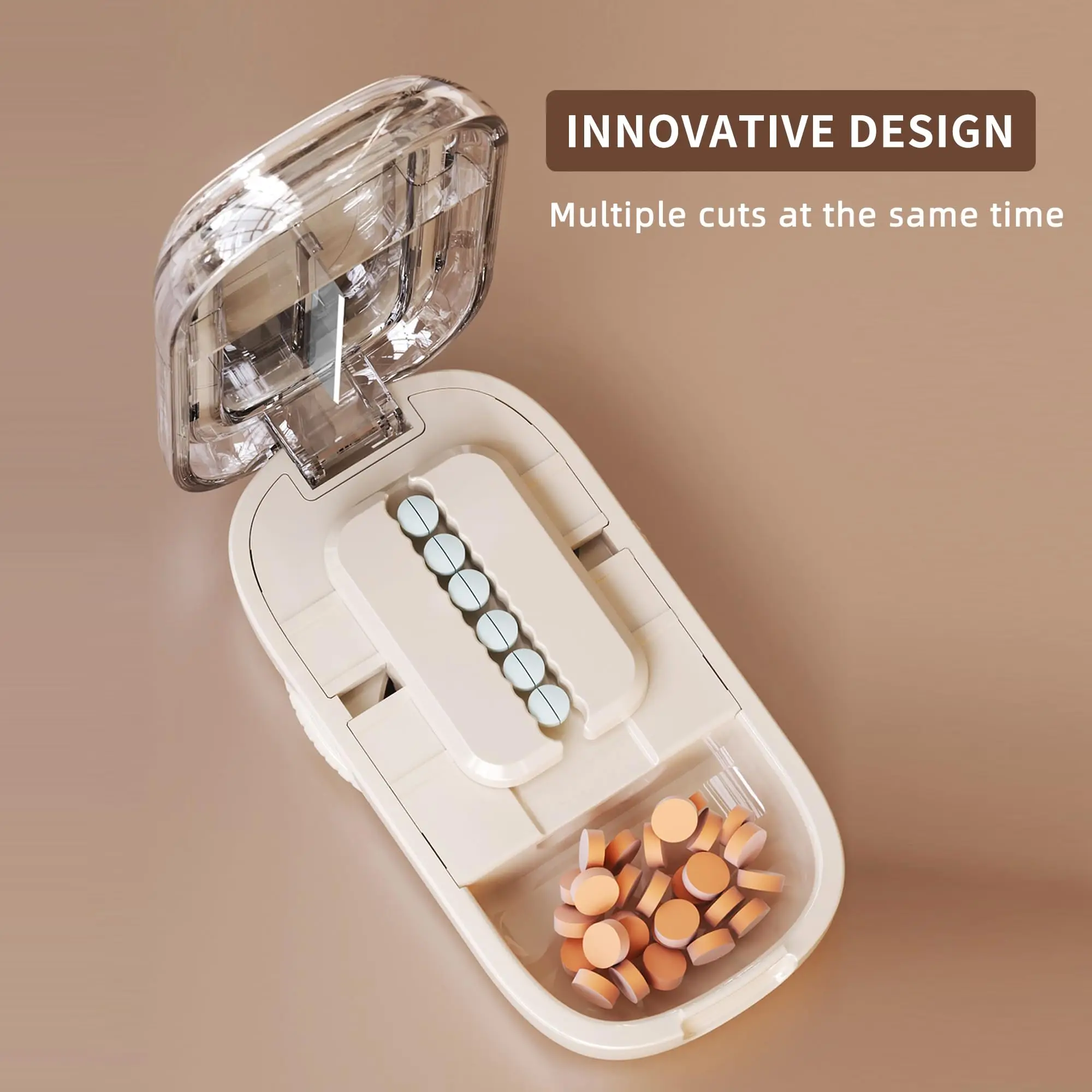 Multifunctional Pill Cutter Dispenser Portable Precision Adjustable Cutting Small Pills And Micro Pill Cutter Food Grade Blade