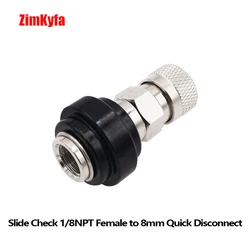 Manguera remota de bobina de aire de acero inoxidable, 1/8NPT, desconexión rápida de 8mm, accesorio para herramienta de aire