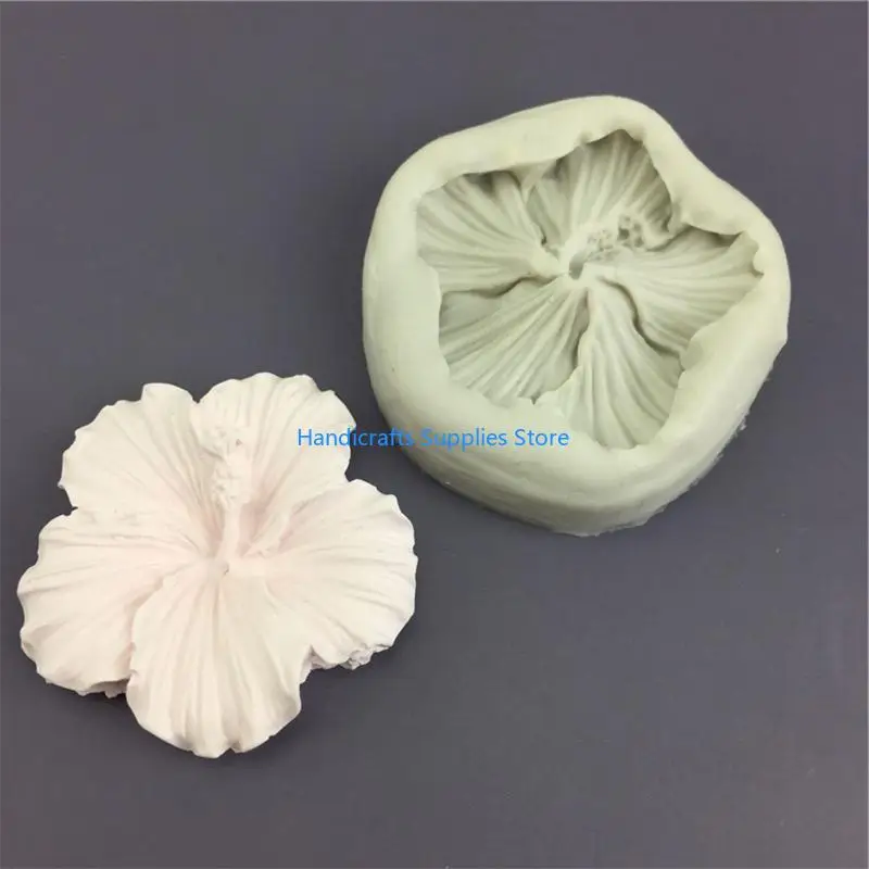 R1wa hibiscus على شكل قوالب DIY فندان قوالب الشوكولاتة تزيين الأدوات السيليكون مادة مصنوعة يدويا