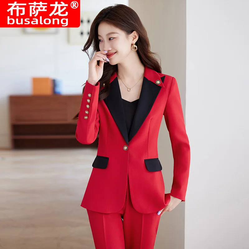 White Suit Set for Women2024Spring and Autumn New Professional Wear Elegant White-collar Business Formal High-end Suit Jacket