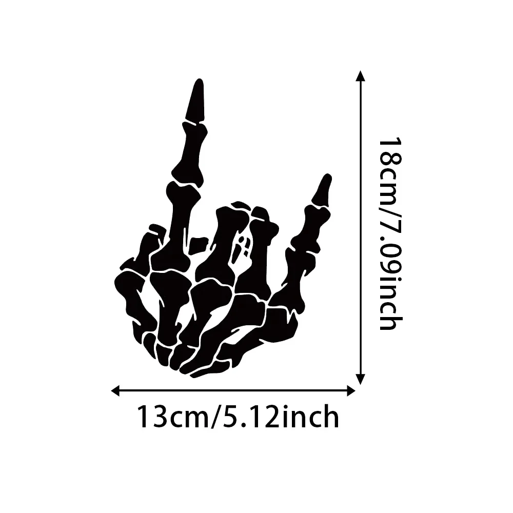 ملصقات سيارة على شكل جمجمة مقاس 13 × 18 سم شارات فينيل لمصدات النوافذ والجيتار ولوح التزلج - تصميم سيارات منفعل #3