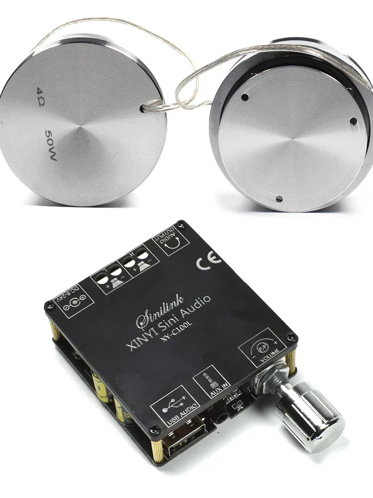 Haut-parleur de vibration portable, Audio stéréo, Système HIFI bricolage, Home cinéma, Basse, Bluetooth 100, Amplificateur de classe D, 1 jeu, 2x50W, 4ohm, 5.0 W