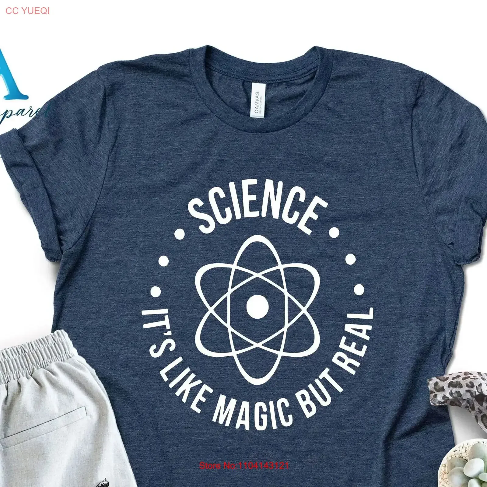 Science It's Like Magic But Real Teacher T Shirt Kindergarten Ideas Teaching for vintage Washed designer clothes Soft Stylish