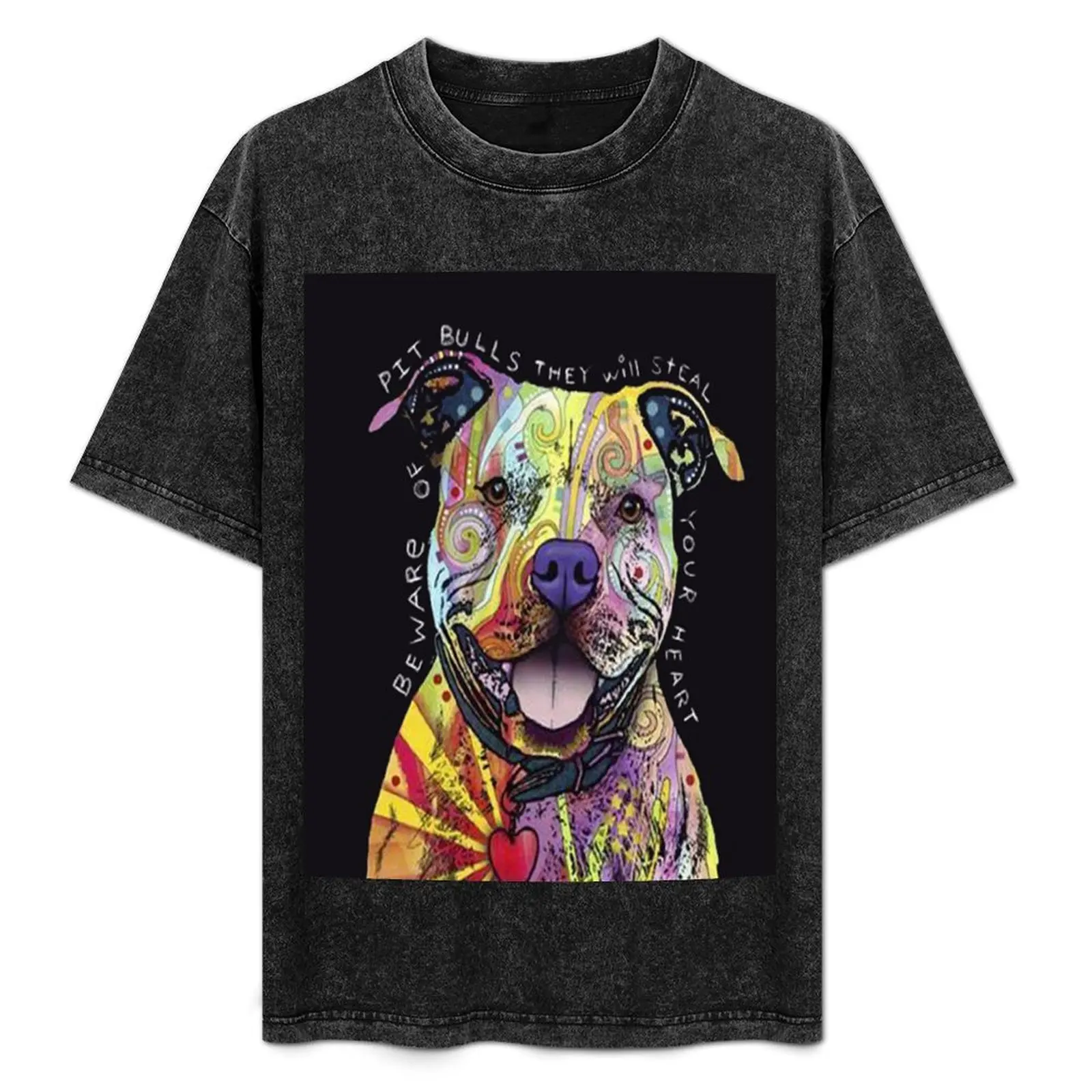 

Colourful Pit Bulls/ pitbull lover T-Shirt Plus Size Short Sleeve T-Shirt