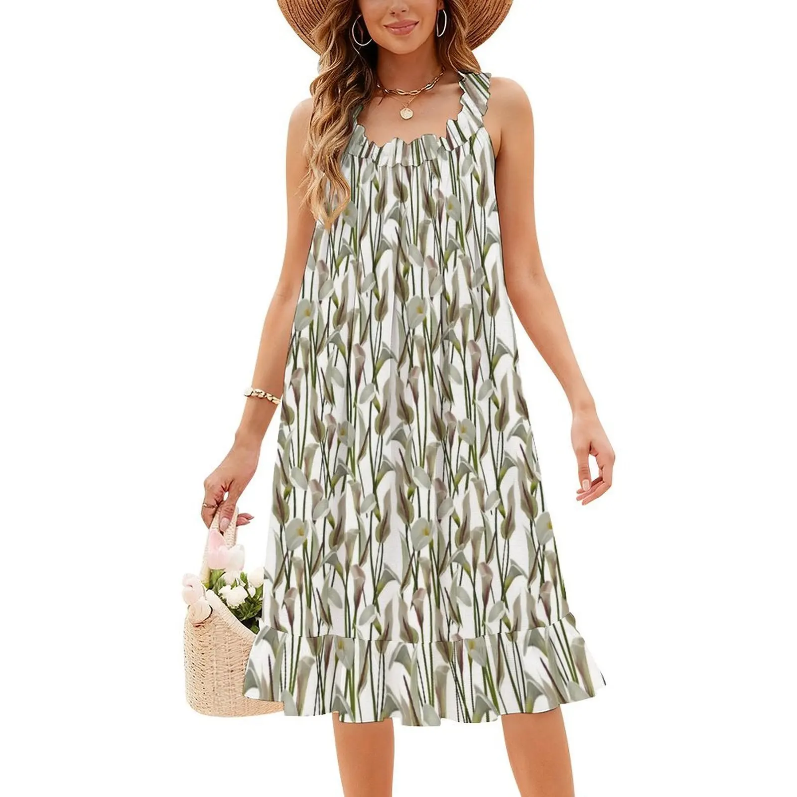 فستان كالا ليلي على خلفية بيضاء مثير لقضاء العطلات للنساء على الشاطئ وحفلات أعياد الميلاد فستان قصير أبيض أصفر بني أخضر بيج #4