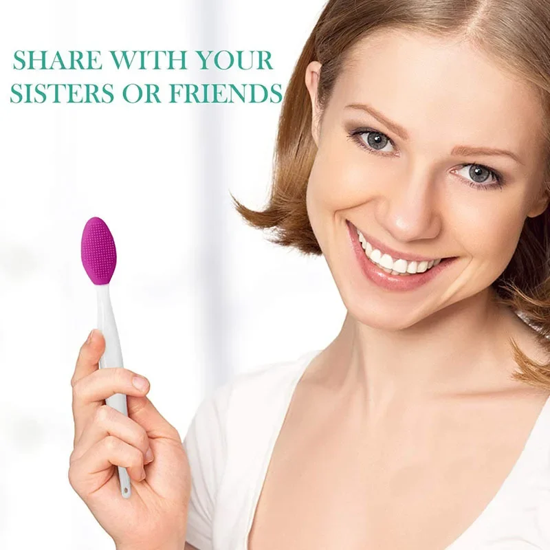 ميني بيوتي لينة التنظيف العميق مقشر 1 قطعة سيليكون فرشاة تنظيف الوجه الوجه الأنف المسام العميقة العناية بالبشرة فرك المطهر أداة #2