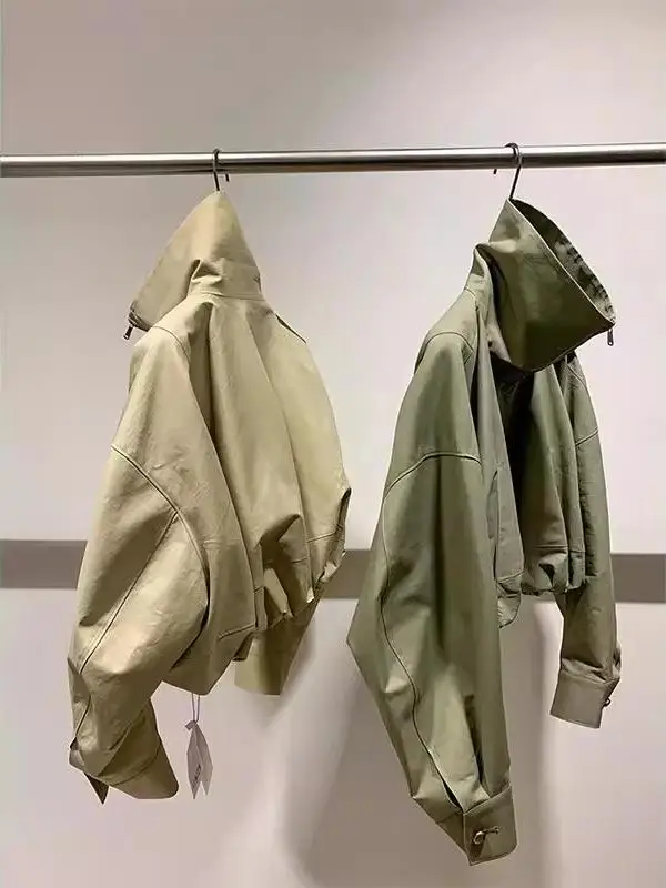 

Уникальная женская ветровка цвета хаки с воротником-стойкой, джет, большая, Quanti in Sto op, личная любимая, хорошо на заказ