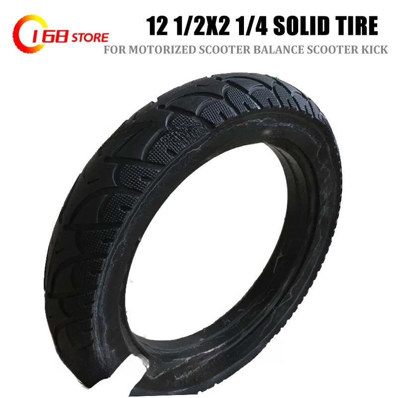 

Lightning Delivery12 1/2X2 1/4 solid tire12 1/2*2 tubeless tyre for electric vehicle scooter non- inflatable explosion-proof