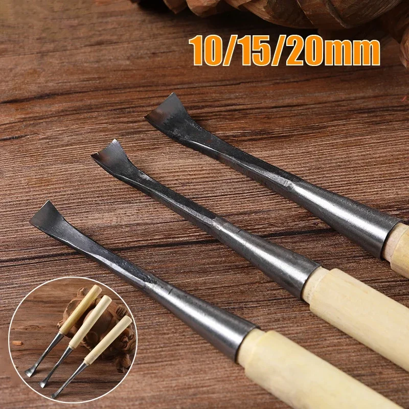 Warped Head Carving Chisel, Woodworking DIY Tools, Scoop Cutter, Root Carving, Wood Arc Knife, Hand Chisel, 10mm, 15mm, 20mm