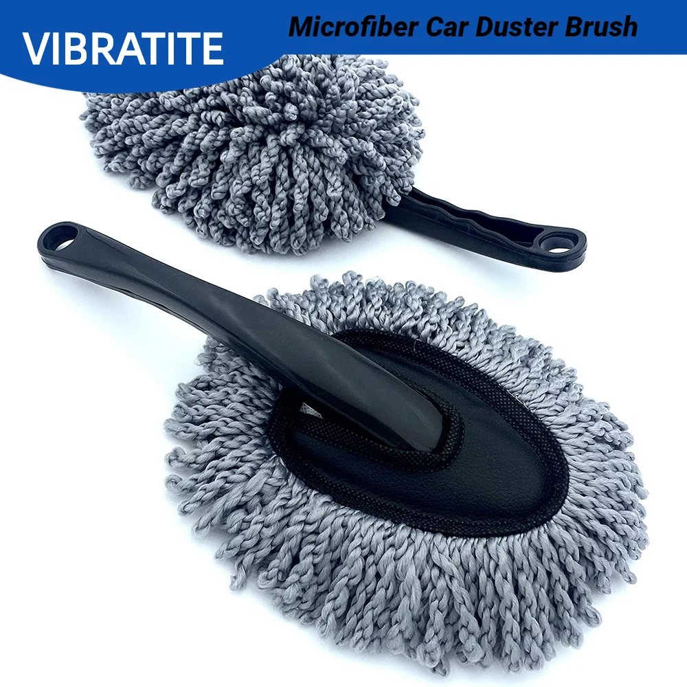 Multi-Functional Microfiber Car Duster Brush Cleaning Tool for Car Interior and Exterior, Washable Duster for Car, Home, Kitche