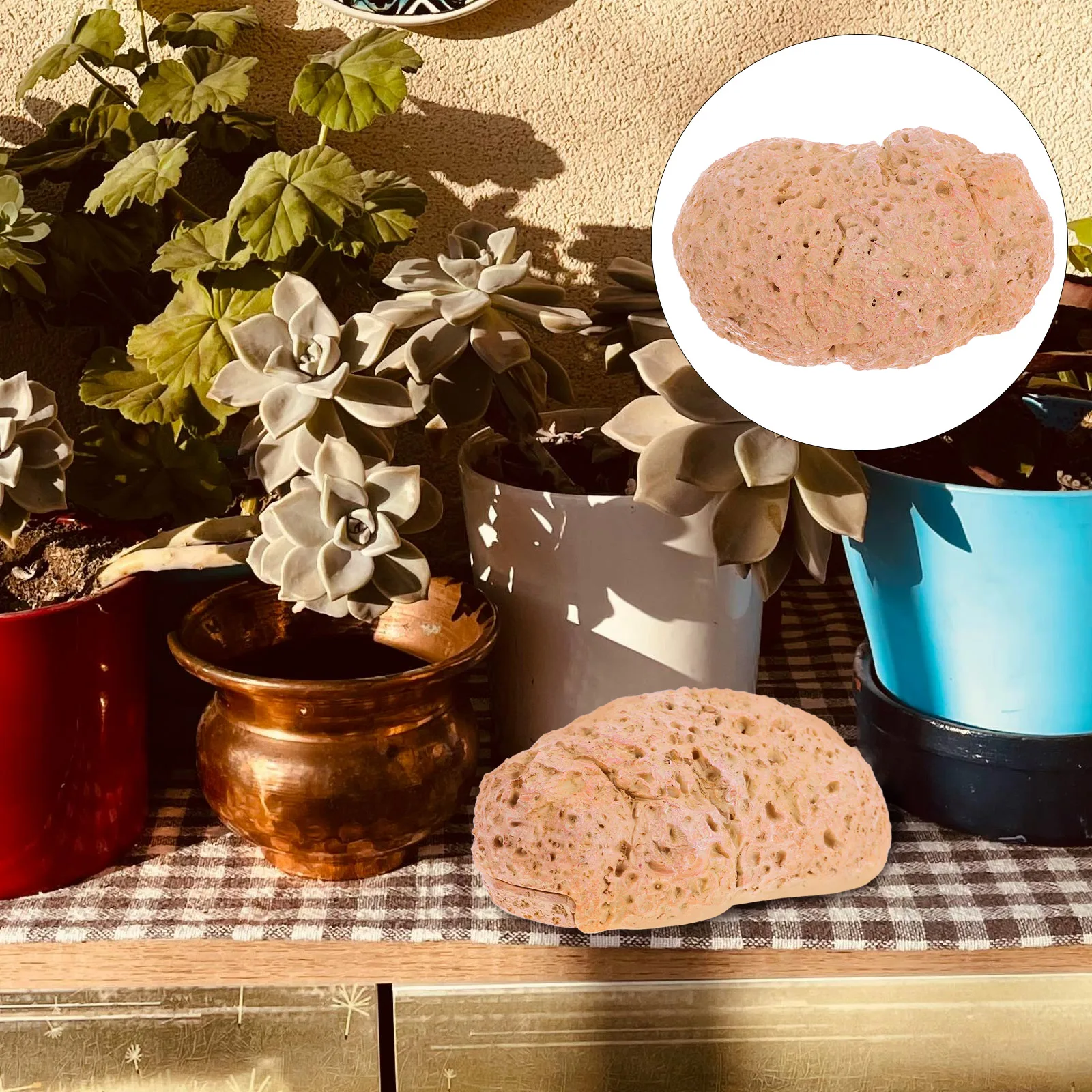 

Fake Rock Hider Outdoor Resin Stone Holder Hidden Storage Garden Decoration Durable Waterproof House Hider For Outside Rock