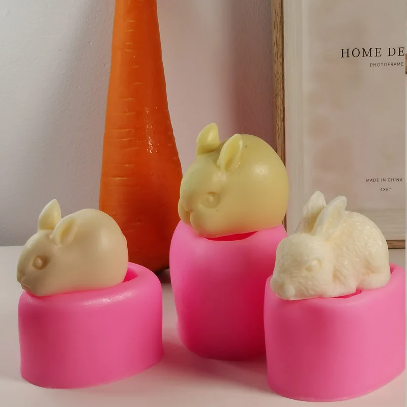 

3D Rabbit Pig Silicone Mold DIY Fondant Cake Mousse kitchen Chocolate Fudge Baking Utensils Patisserie