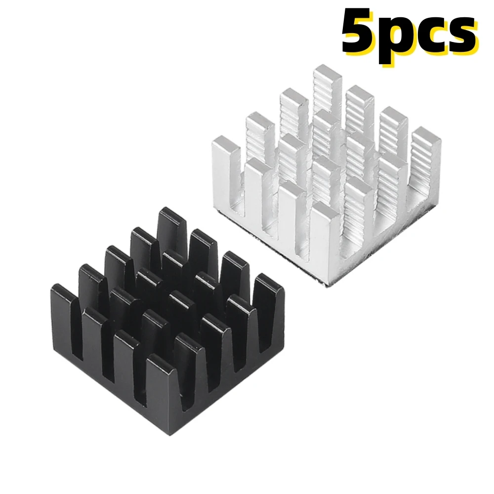 

5PCS 14mm Heatsink Aluminum Heat Sink 14×14×7mm Heatsink Cooler for Cooling VRM GPU Stepper Driver MOSFET VRam Regulators
