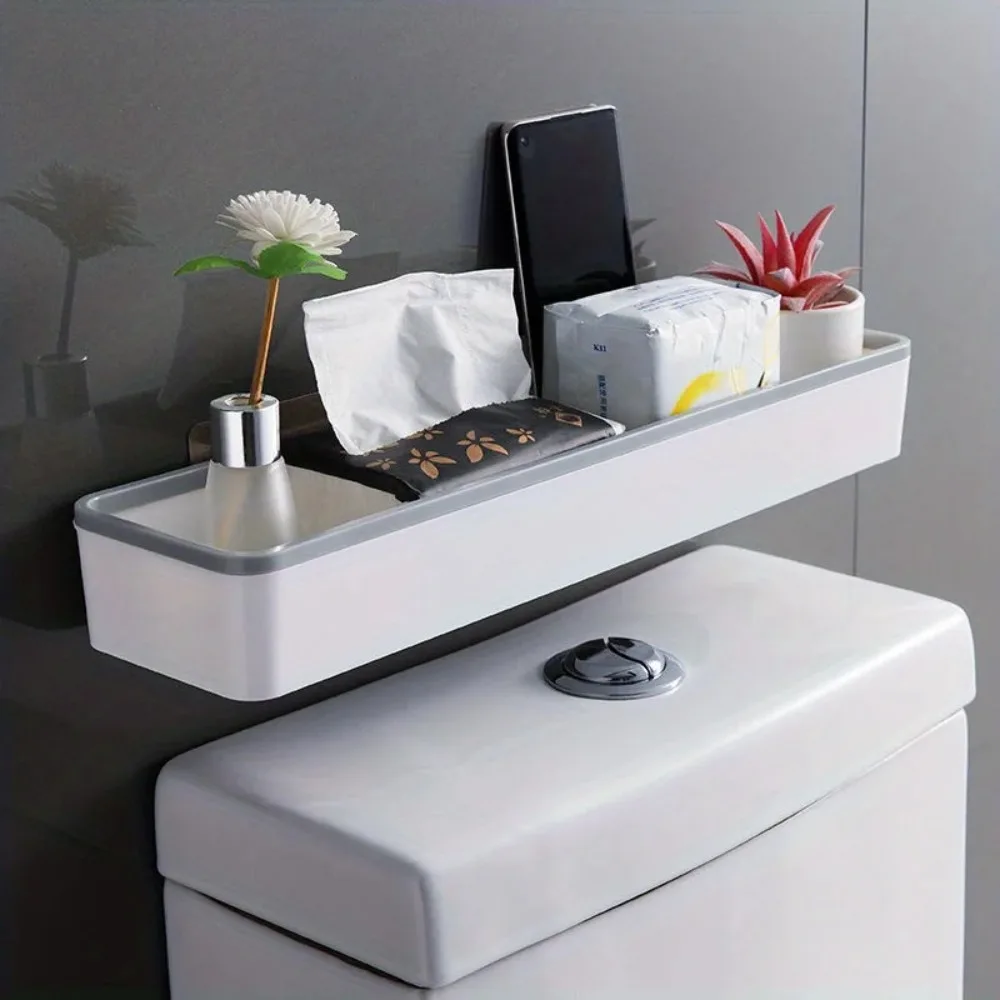 1pc Wall-Mounted Toilet Caddy | Perfect for Toilet Tissue, Sundries - Commercial Toilet Paper Holder