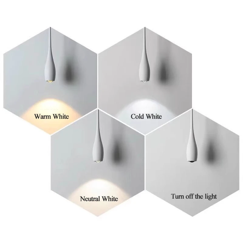 MARPOU 6W LED Pendant Light Modern Simple Chandelier Nordic Creative Adjustable Height Hanging Light Fixture for Bedroom Bedside