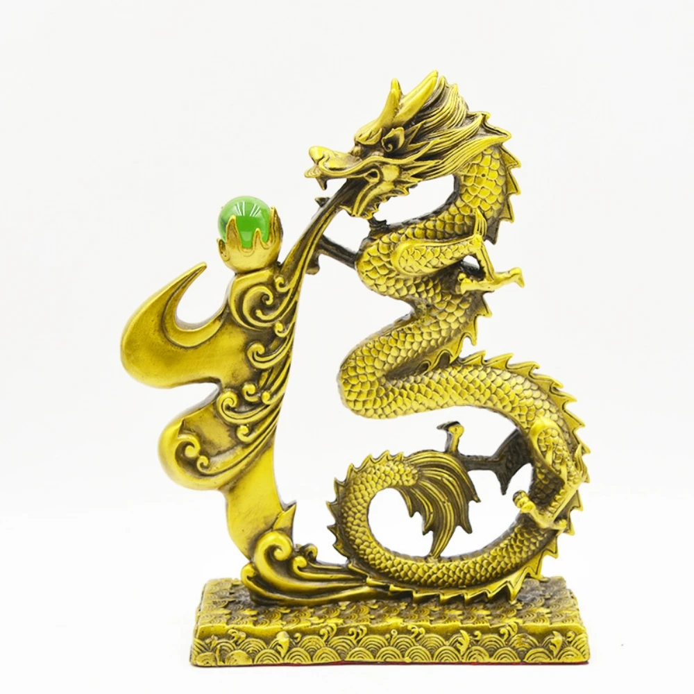 

Brass Dragon Craft Lucky Home Decoration Chinese Style Home Decor Dragon Bronze Handicraft Ornaments