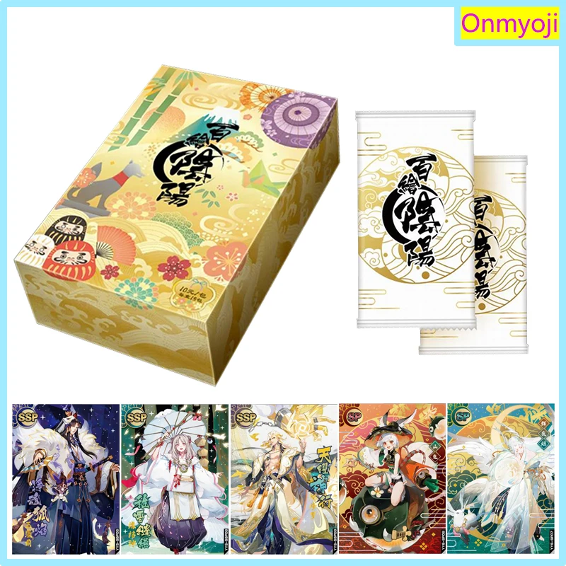 

Onmyoji Hundred Paintings of Yin and Yang Series Peripheral Cards Box LImited Rare Glitter Cards Children Birthday Gifts Toys