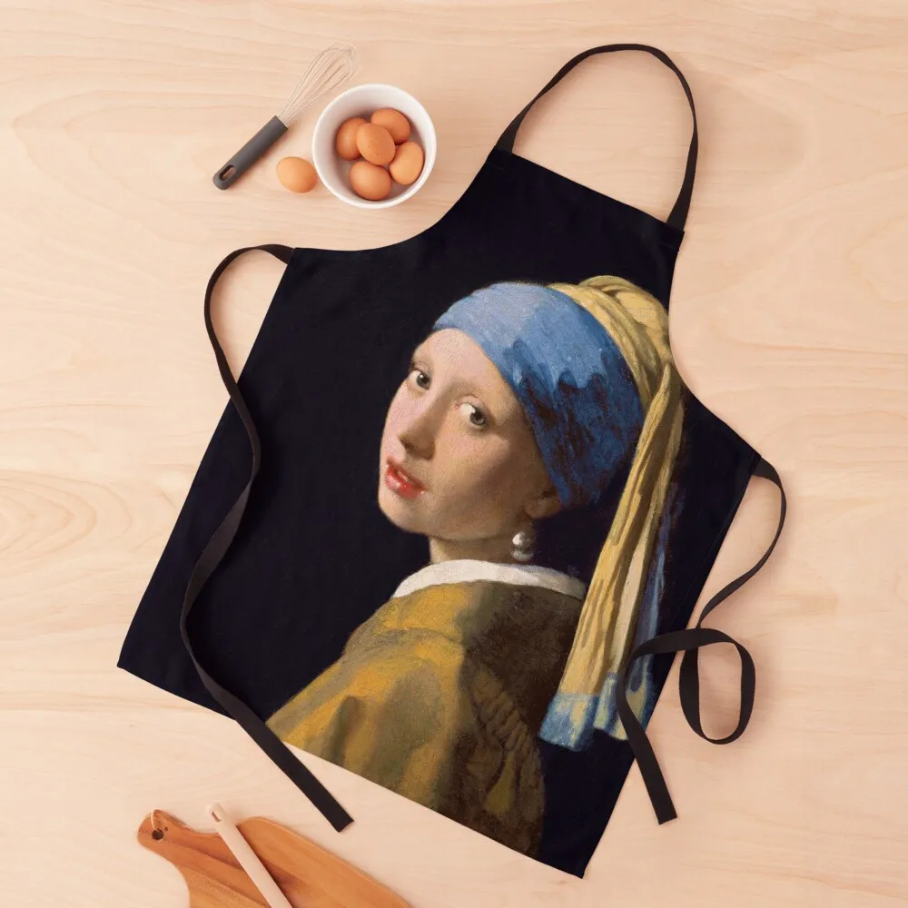 Johannes Vermeer Girl with a Pearl Earring Apron Home and kitchen products Women's Apron