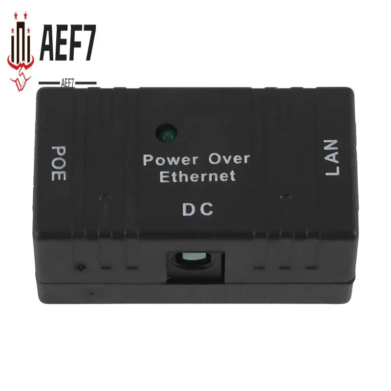 AEF7-Poe الفاصل حاقن السلبي تيار مستمر الطاقة عبر إيثرنت Rj45 10/100Mbp محول تركيب على الحائط لكاميرا IP لأمن شبكة Lan