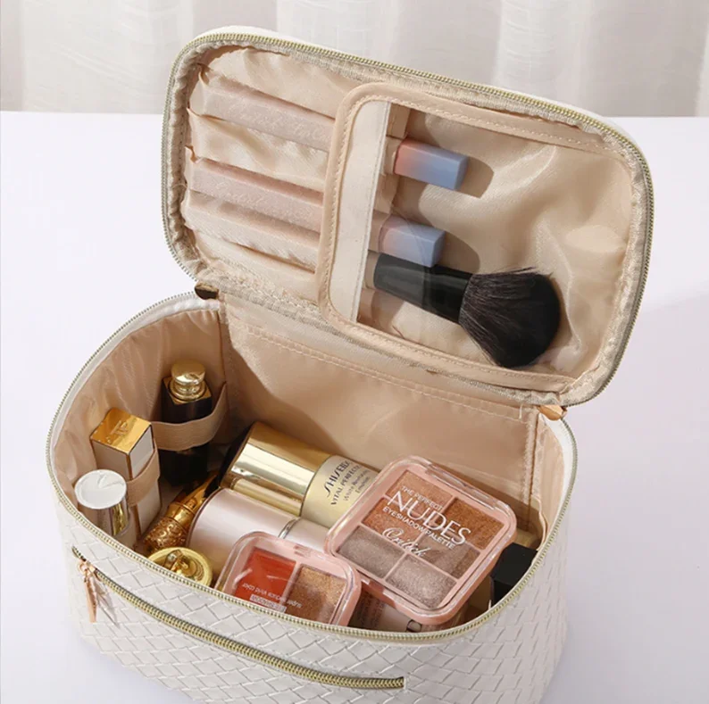 Bolsa de maquillaje personalizada para dama de honor, bolsa de maquillaje de viaje, bolsa de cosméticos personalizada con monograma, bolsa nupcial