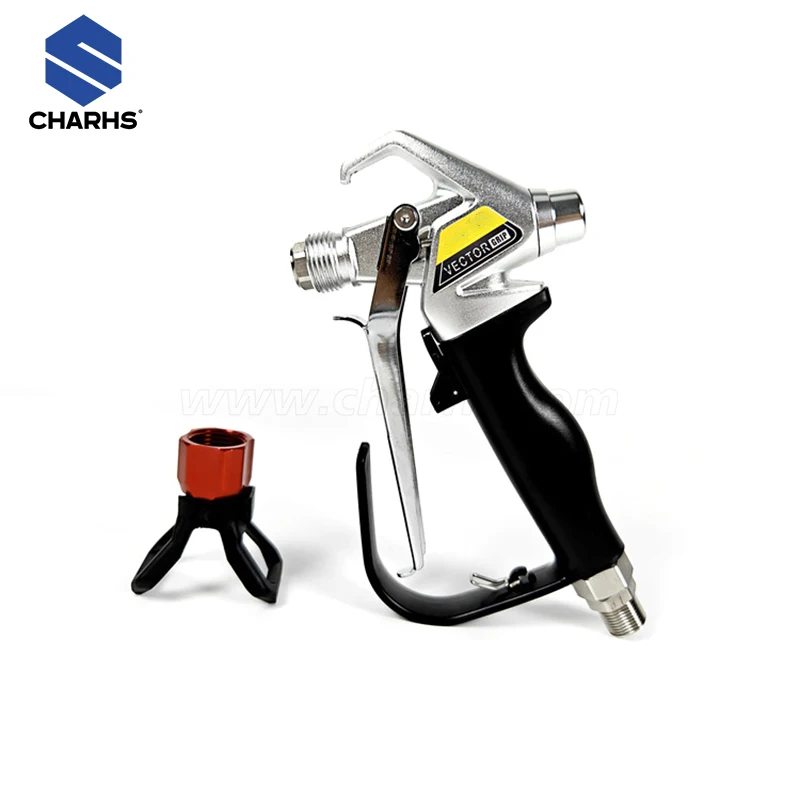 

Charhs 3600 Psi Four Finger Trigger Airless Spray Gun Paint Sprayer Pistol ASG-31 Connect High Pressure Hose RX-Pro Titan