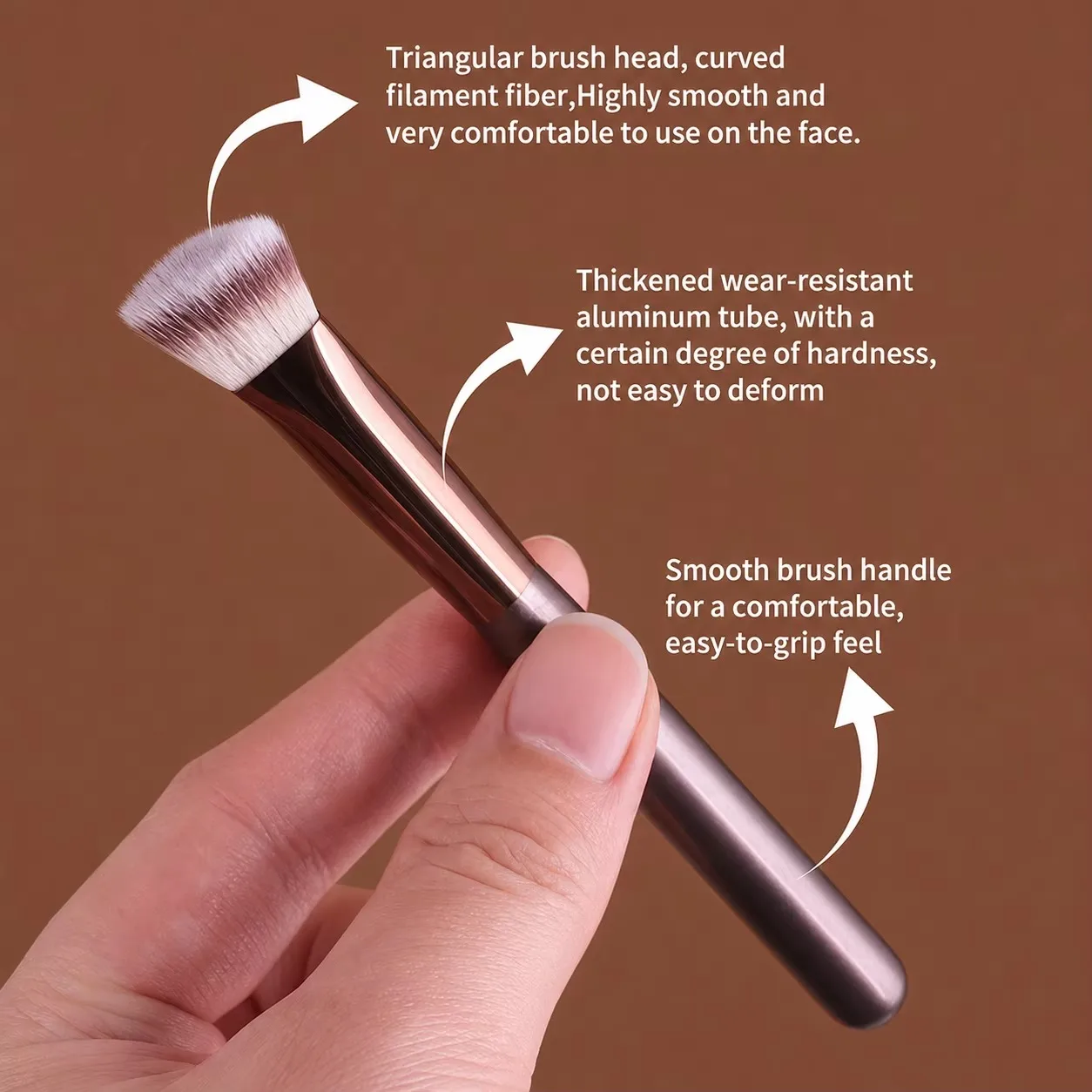 6Pcs Professional Dual-Ended Makeup Brush Set, Portable Multifunctional Travel Beauty Tools for Face & Eye Makeup - view 5