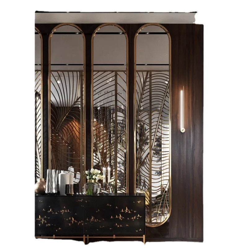 

Creative special-shaped mirror hanging on the wall, household entrance dressing, ultra-narrow whole body