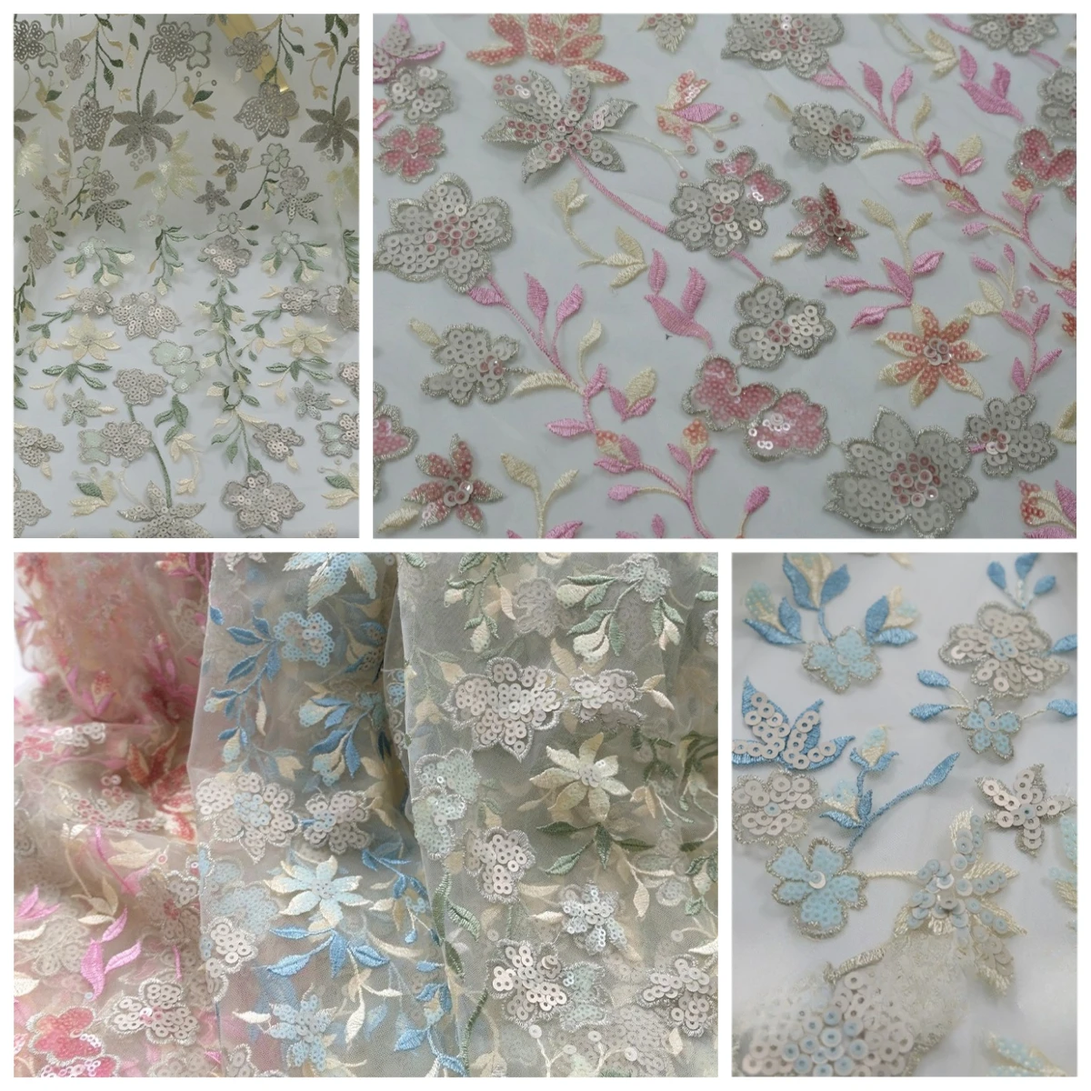 

Новое поступление, ткань с вышивкой свежих маленьких цветов для вечерних платьев, отделка женской детской одежды