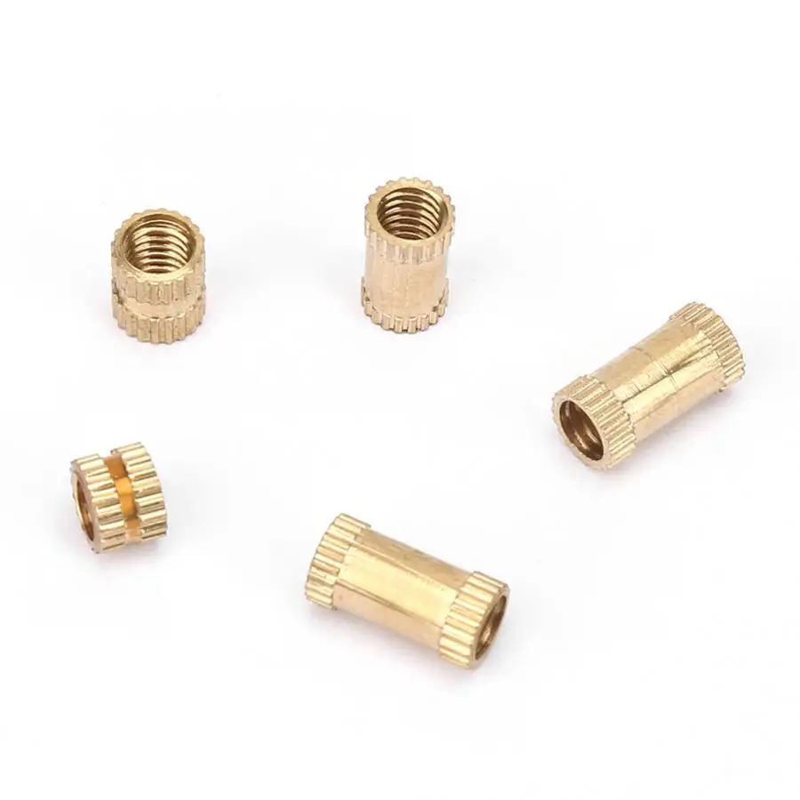 450Pcs/Box M2-M4 Brass Knurled Insert Nuts Assortment Kit, Embedded Fasteners for Plastic Injection Molding