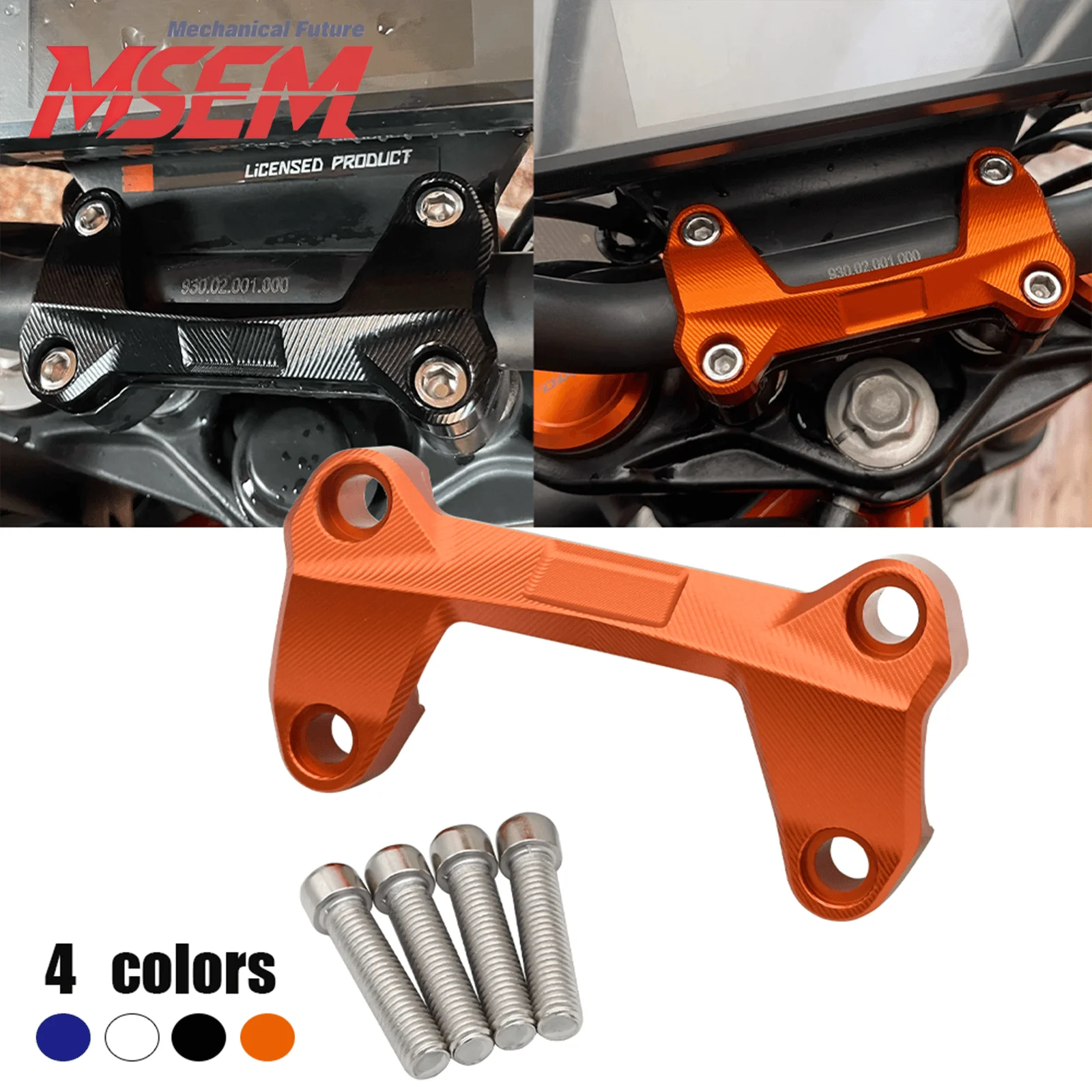 General  Motorcycle  CNC Aluminum Accessories Handlebar Risers Top Cover Clamp For  KTM  DUKE 125 200 390 DUKE 2006-2015