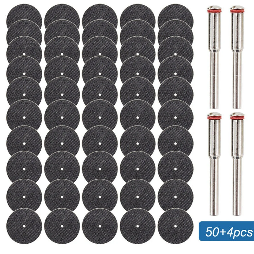 54 PCS Rotary Tool Cut Off Wheels With 4 Mandrels Rotary Fiberglass Reinforced Cutting Wheel Discs For Grinding Sanding