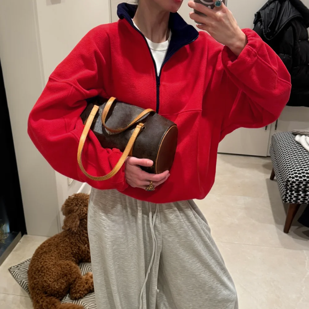 Women's and men's Solid Color Pocket Hoodies Sports Fitness Sweatshirts Fashionable Casual Pullovers Multi Color New autumn wind