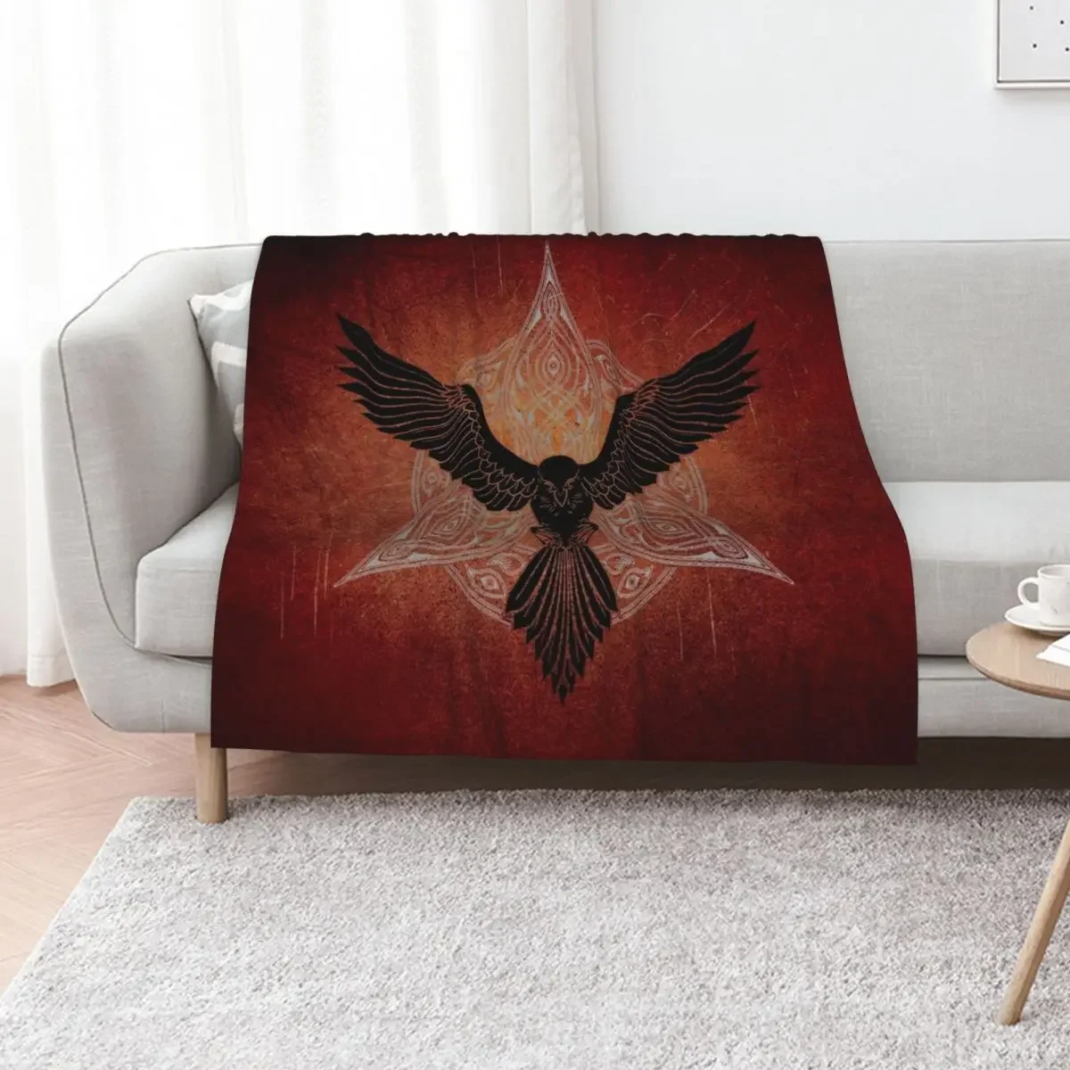 

Raven Throw Blanket Luxury Designer Summer Beddings Summer Hair Blankets