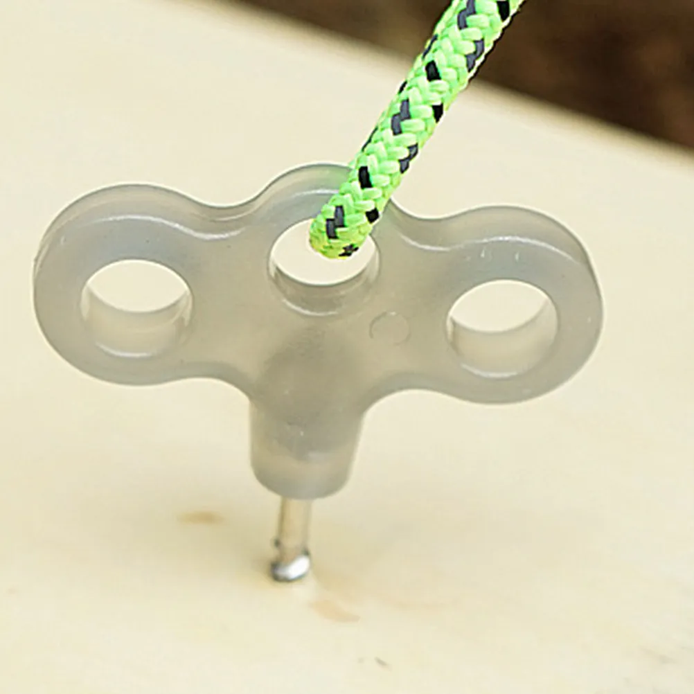 6Pcs Stainless Steel Threaded Tent Pegs for Camping – Rustproof Tri-Hole Outdoor Ground Stakes