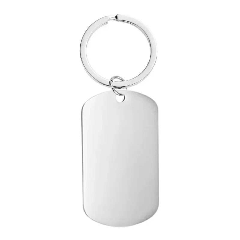 Laser Customized LOGO Keychain Blank Engrave Car Keyring Ring Pendant Personalize Key Chains Hotel Business  Activity Name Gifts