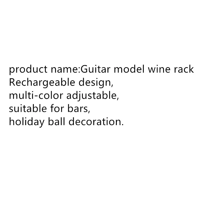 LED Colorful Luminous Guitar Bottle Presenter Holding Sign Champagne Wine Stand KTV Hand Placard Atmosphere Bar