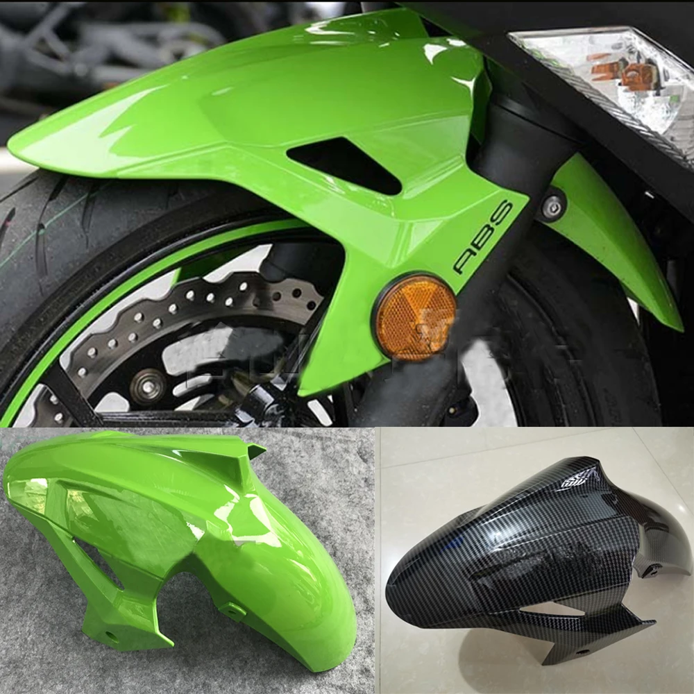 

For Kawasaki Ninja 400 Front Fender Mudguard Hugger Splash Guard Fairing Carbon Fiber Z400 2017 2018 2019 2020 2021 2022 2023