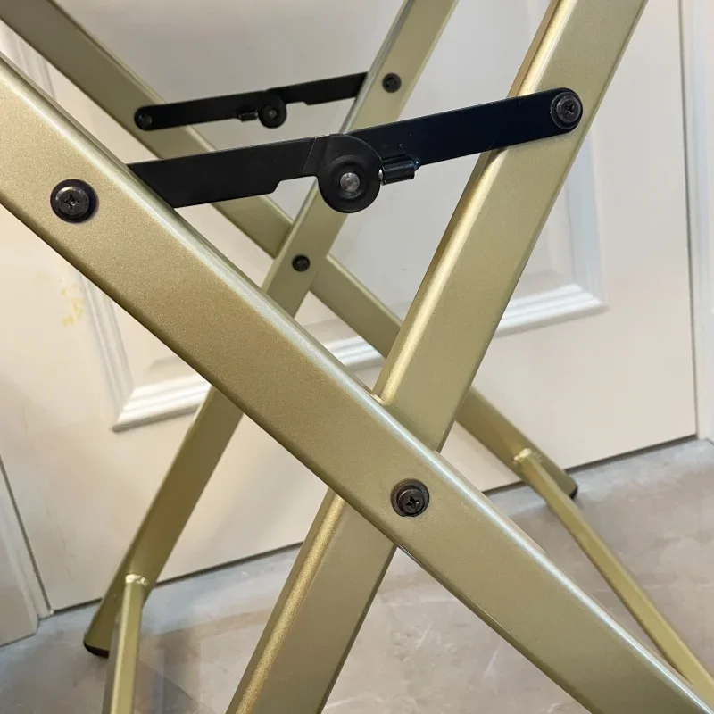 كرسي مدير فنان مكياج بإطار من الألومنيوم عالي، أثاث خارجي قابل للطي، كرسي مكياج خفيف الوزن ومحمول قابل للطي #6