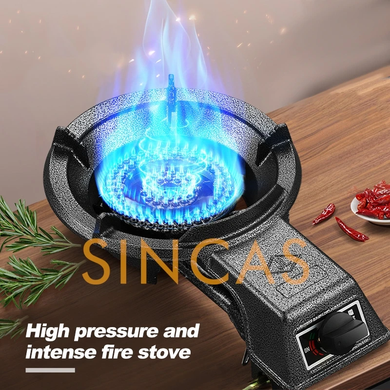 Cast Iron Piezoelectric Ceramic Ignition Gas Stove Liquefied Gas Single Stove 7KW High Power Commercial Kitchen Small Gas Stove