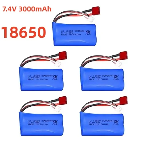 18650 Li-Ionen-Akku 7,4V 3000mAh für W-ltoys 10428 /12428/12423 RC-Autoteile 2S 7,4V Akku für W-ltoys 144001 124017 124019